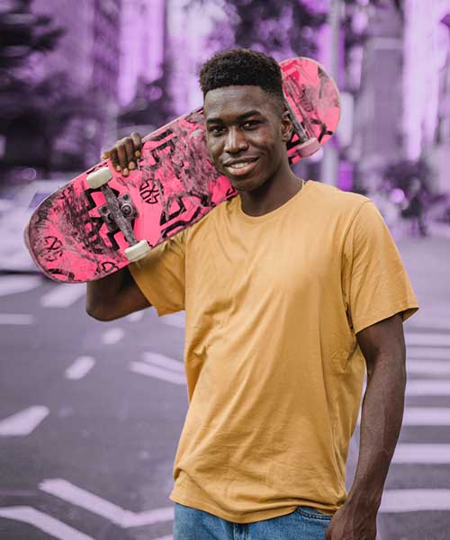 Man Wearing T-Shirt